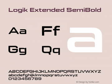 Logik Extended SemiBold Version 1.000;hotconv 1.0.109;makeotfexe 2.5.65596图片样张