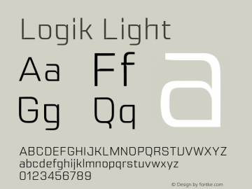 Logik Light Version 1.000;hotconv 1.0.109;makeotfexe 2.5.65596图片样张