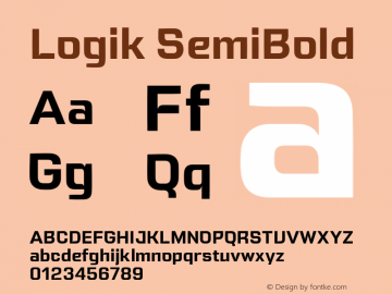 Logik SemiBold Version 1.000;hotconv 1.0.109;makeotfexe 2.5.65596图片样张