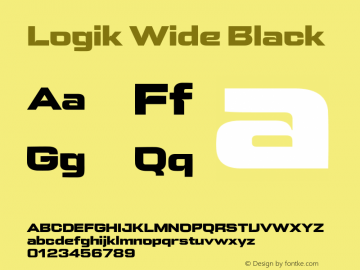 Logik Wide Black Version 1.000;hotconv 1.0.109;makeotfexe 2.5.65596图片样张