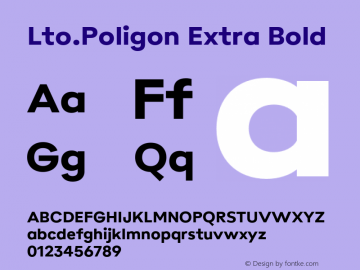 Lto.Poligon Extra Bold Version 2.100;hotconv 1.0.109;makeotfexe 2.5.65596图片样张