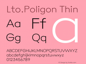 Lto.Poligon Thin Version 2.100;hotconv 1.0.109;makeotfexe 2.5.65596图片样张