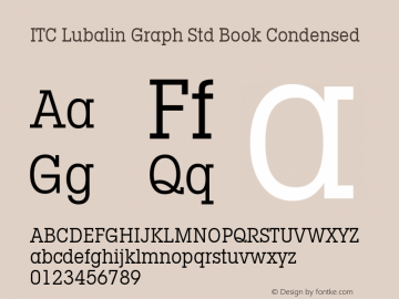 ITC Lubalin Graph Std Bk Cn Regular Version 1.00 Build 1000图片样张