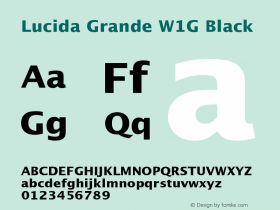 Lucida Grande W1G Black Version 1.000图片样张