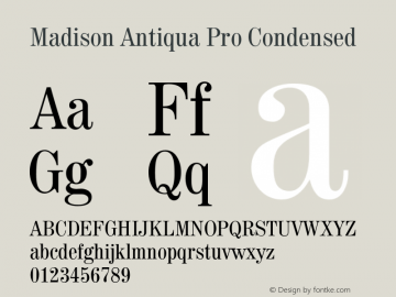 MadisonAntiquaPro-Condensed Version 1.00图片样张