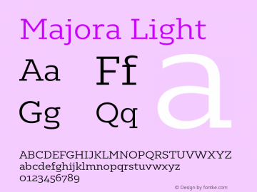 Majora Light Version 1.000;hotconv 1.0.109;makeotfexe 2.5.65596图片样张