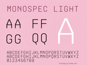 MonoSpec Light Version 1.000;hotconv 1.0.109;makeotfexe 2.5.65596图片样张