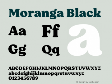 Moranga Black Version 1.000;hotconv 1.0.109;makeotfexe 2.5.65596图片样张