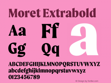 Moret Extrabold Version 001.000 January 2019图片样张