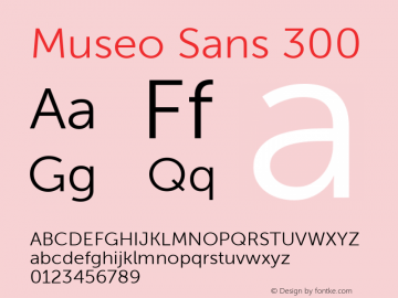 Museo Sans 300 Version 1.000图片样张