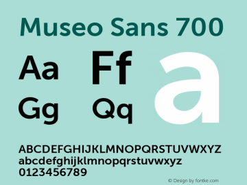 Museo Sans 700 Version 1.000图片样张