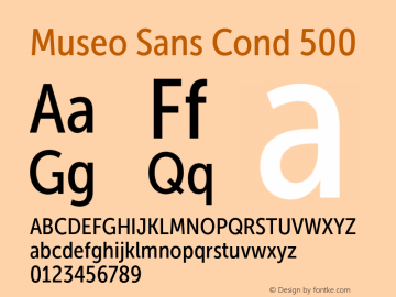 MuseoSansCond-500 Version 1.023图片样张