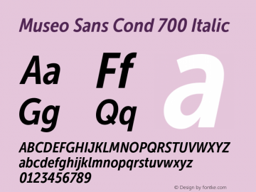 MuseoSansCond-700Italic Version 1.023图片样张