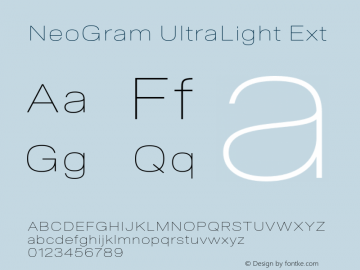 NeoGram UltraLight Ext Version 2.000 July 2021图片样张