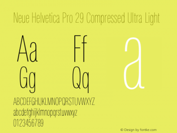 Neue Helvetica Pro 29 Cm Ult Lt Version 1.1, build 2, pfc617图片样张