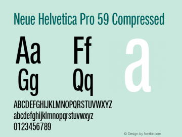 Neue Helvetica Pro 59 Comp Version 1.000图片样张
