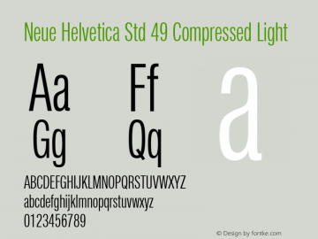 Neue Helvetica Std 49 Cm Light Version 1.00, build 9, s3图片样张