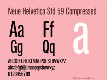 Neue Helvetica Std 59 Cm Version 1.00, build 9, s3图片样张