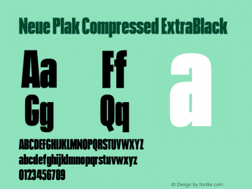 Neue Plak Compressed ExtraBlack Version 1.00, build 9, s3图片样张