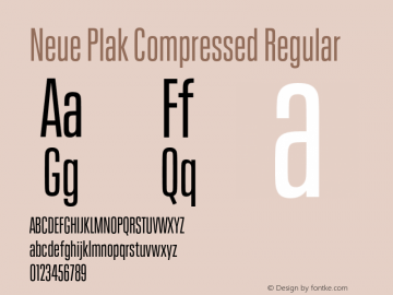 Neue Plak Compressed Regular Version 1.00, build 9, s3图片样张