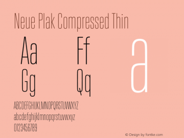 Neue Plak Compressed Thin Version 1.00, build 9, s3图片样张