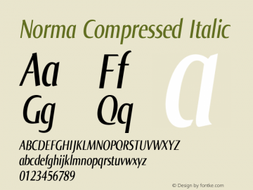 Norma Compressed Italic Version 2.00, build 3, s3图片样张