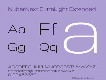 NuberNext ExtraLight Extended Version 001.002 February 2020图片样张