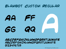 Blambot Custom Regular Version 1.0 Font Sample