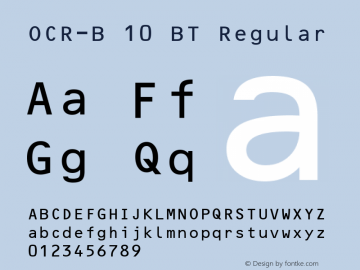 OCR-B 10 BT Version 1.01 emb4-OT图片样张