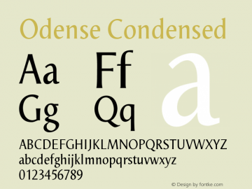 Odense Condensed Version 1.00图片样张