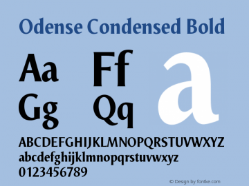 Odense Condensed Bold Version 1.00图片样张