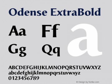 Odense ExtraBold Version 1.00图片样张