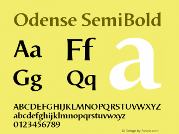 Odense SemiBold Version 1.00图片样张