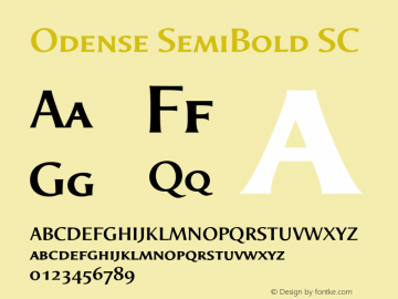 Odense SemiBold SC Version 1.00图片样张