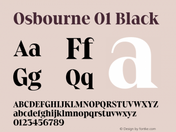 Osbourne 01 Black Version 1.000;hotconv 1.0.109;makeotfexe 2.5.65596图片样张