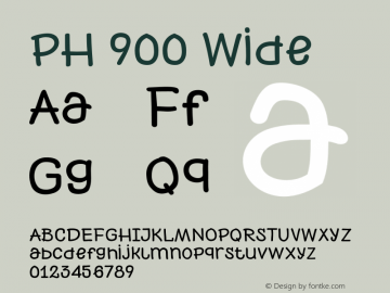 PH 900 Wide Version 1.000;PS 001.000;hotconv 1.0.70;makeotf.lib2.5.58329图片样张