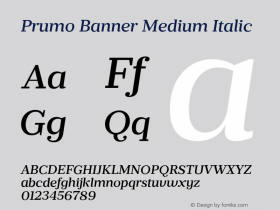 Prumo Banner Medium Italic Version 1.001;PS 001.001;hotconv 1.0.70;makeotf.lib2.5.58329图片样张