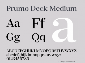 Prumo Deck Medium Version 1.001;PS 001.001;hotconv 1.0.70;makeotf.lib2.5.58329图片样张