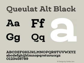 QueulatAlt-Black Version 1.000;PS 001.000;hotconv 1.0.88;makeotf.lib2.5.64775图片样张