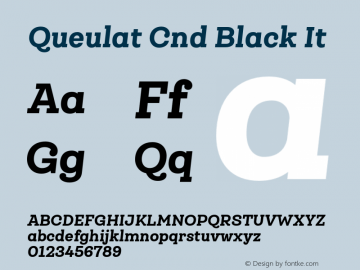Queulat Cnd Black It Version 1.000;PS 001.000;hotconv 1.0.88;makeotf.lib2.5.64775图片样张