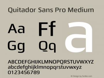 Quitador Sans Pro Medium Version 1.00图片样张