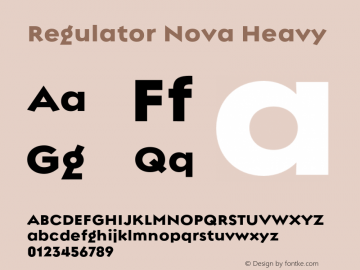 Regulator Nova Heavy Version 6.000;hotconv 1.0.109;makeotfexe 2.5.65596图片样张