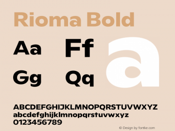 Rioma Bold Version 1.000图片样张