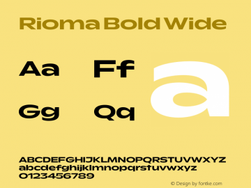 Rioma Bold Wide Version 1.000图片样张