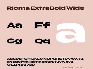 Rioma ExtraBold Wide Version 1.000图片样张