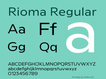 Rioma Regular Version 1.000图片样张