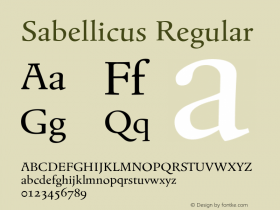 Sabellicus Regular Version 1.00图片样张