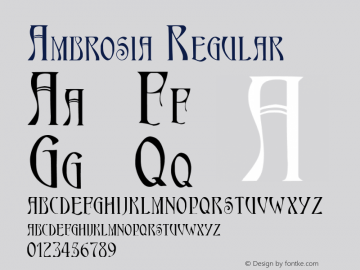 Ambrosia Regular Converted from c:\true4\AMBRO___.TF1 by ALLTYPE图片样张