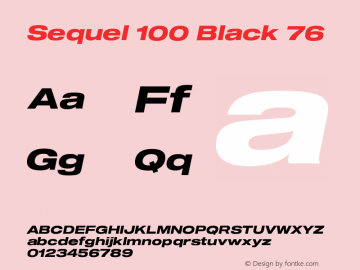 Sequel 100 Black 76 Version 3.000图片样张