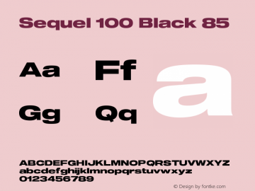 Sequel 100 Black 85 Version 3.000图片样张